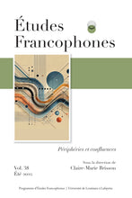 Load image into Gallery viewer, Études Francophones (Volume 38)