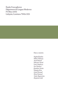 Études Francophones (Volume 36)